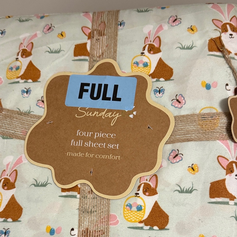 Corgi and Bunny Full Sheet Set - Multicolor